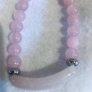 Women’s Asian Made Natural Stone Pink Onyx Bracelet
